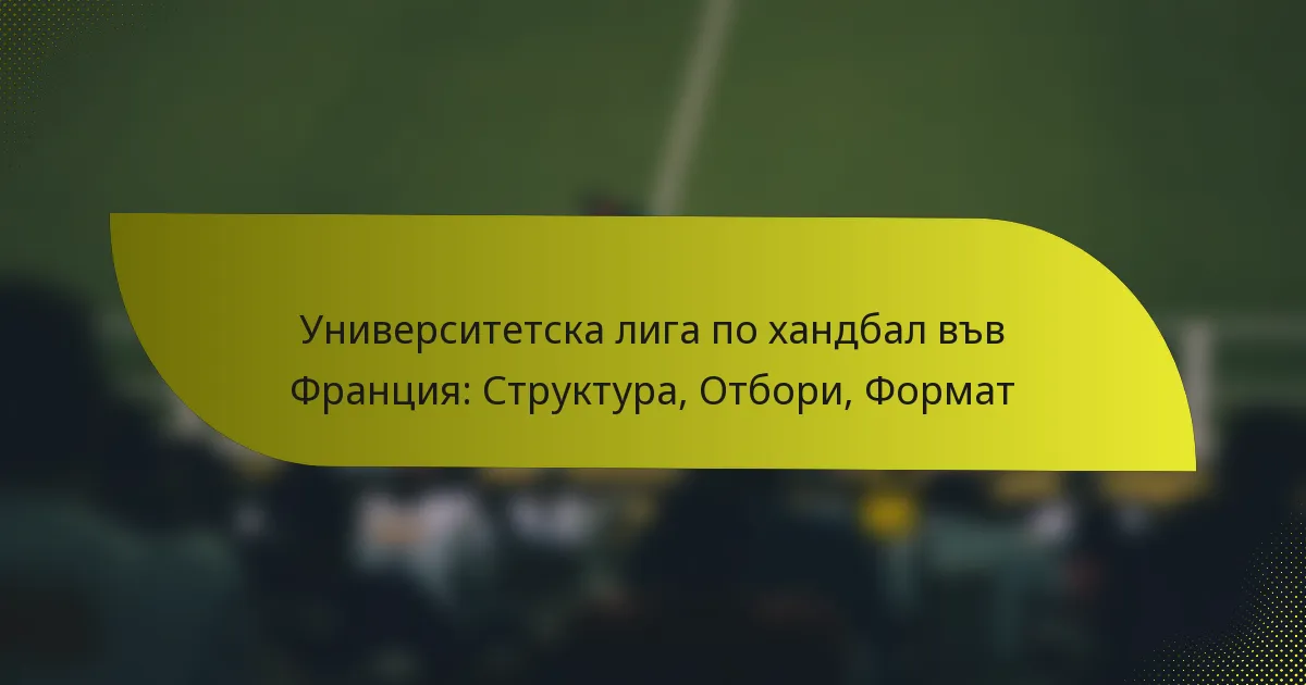 Университетска лига по хандбал във Франция: Структура, Отбори, Формат